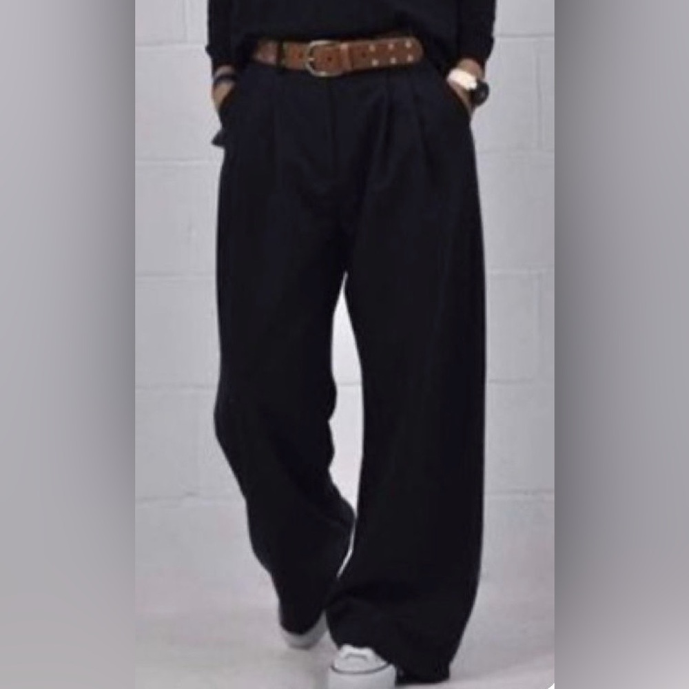 Zanella Charcoal Wide Leg Trousers